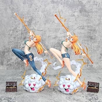 ONEPIECE   ナミ＆ゼウス　スタチュー　GKフィギュア　ガーレジキット Amazon | 28cm ワンピース GK ショーツナミフィギュア-バトル